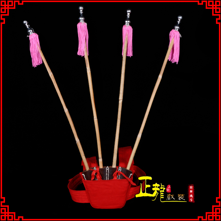 广陵戏装戏曲用品靠旗男女大靠 靠板 正宗牛皮旗杆旗架