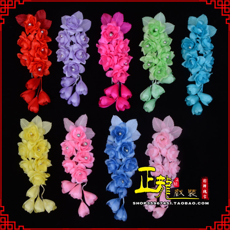 广陵鬓花头饰小花头花 真丝绢花